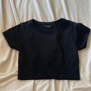 Offline by Aerie Black Crop